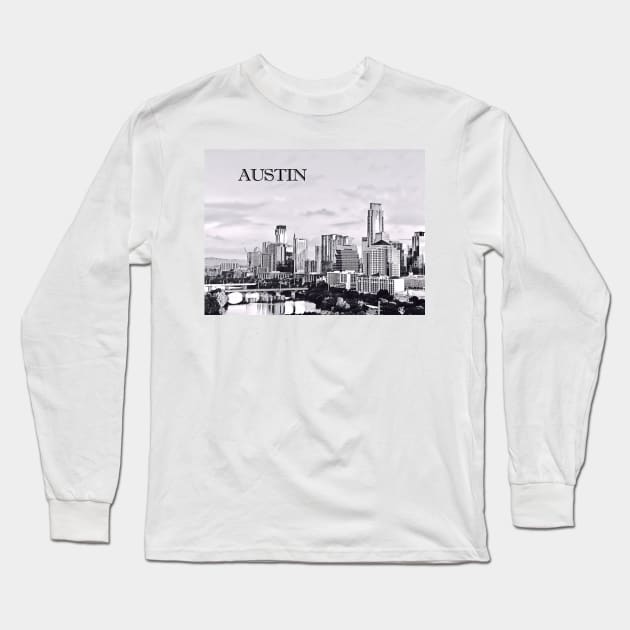 Austin Long Sleeve T-Shirt by davidbstudios